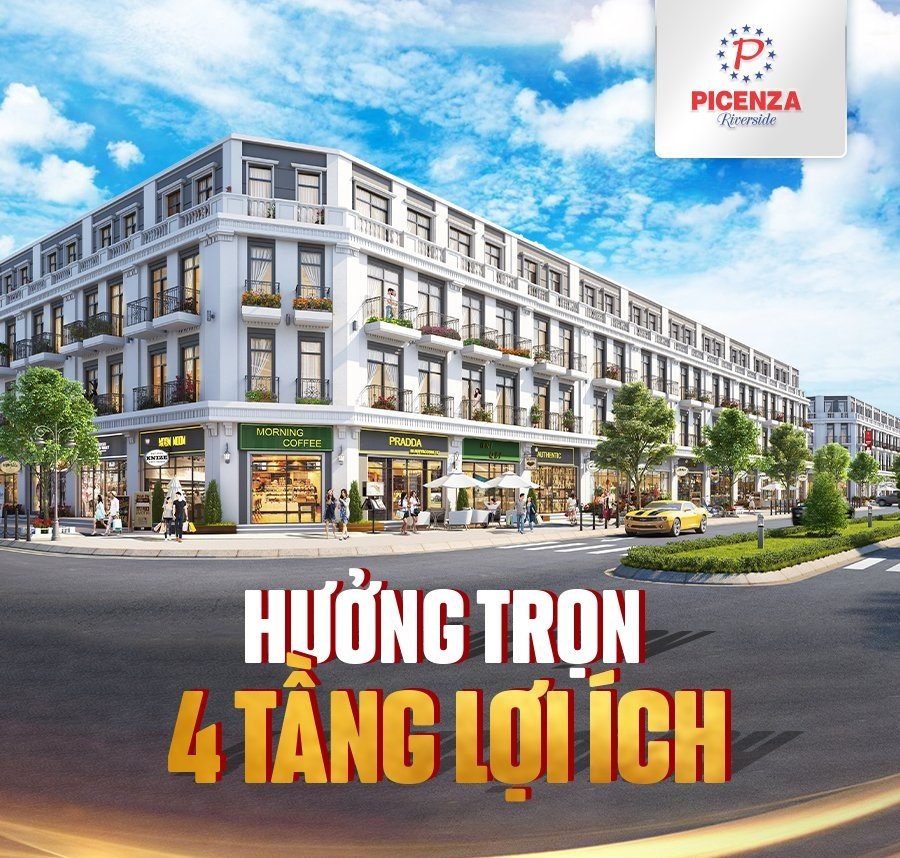 Picenza Riverside tặng đặc quyền dành cho chủ nhân của Shophouse trung tâm 