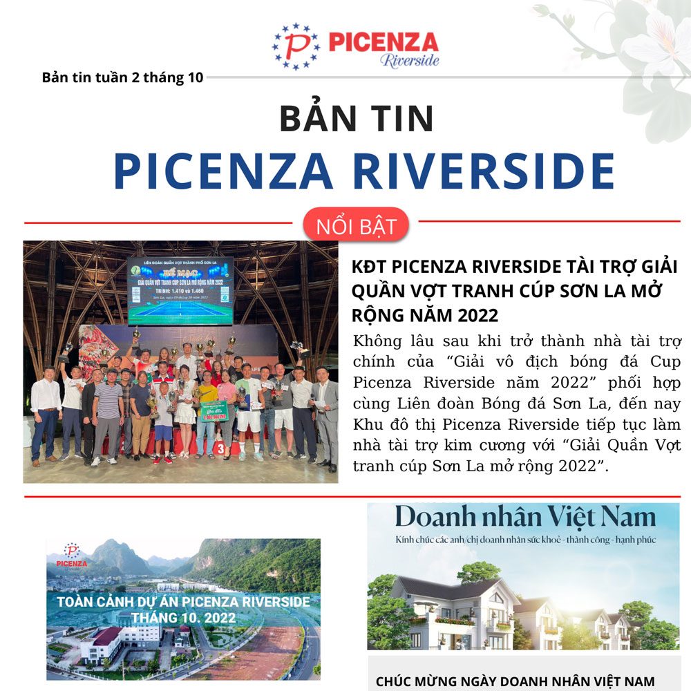 Bản tin Picenza Riverside tuần 2 tháng 10 năm 2022