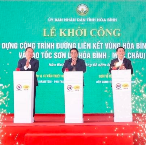 Hòa Bình khởi công đường liên kết vùng Hòa Bình – Hà Nội và cao tốc Sơn La