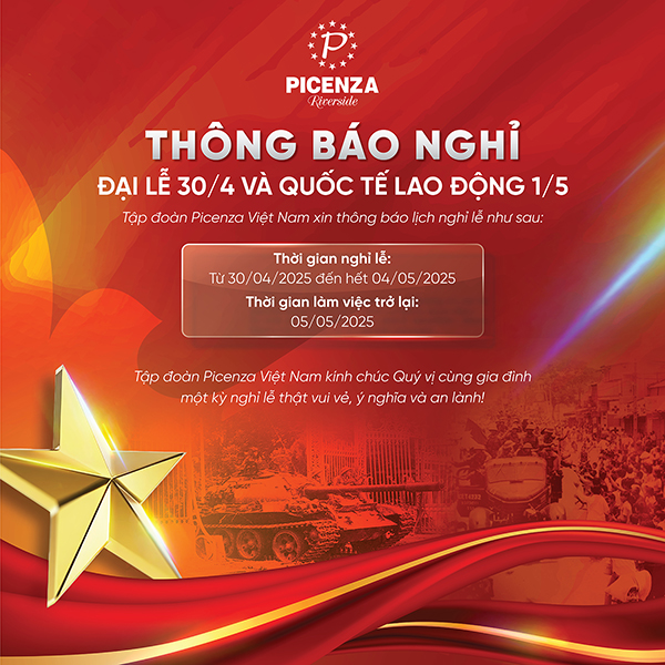 Thông báo nghỉ Đại lễ 30/04 và Quốc tế lao động 1/5